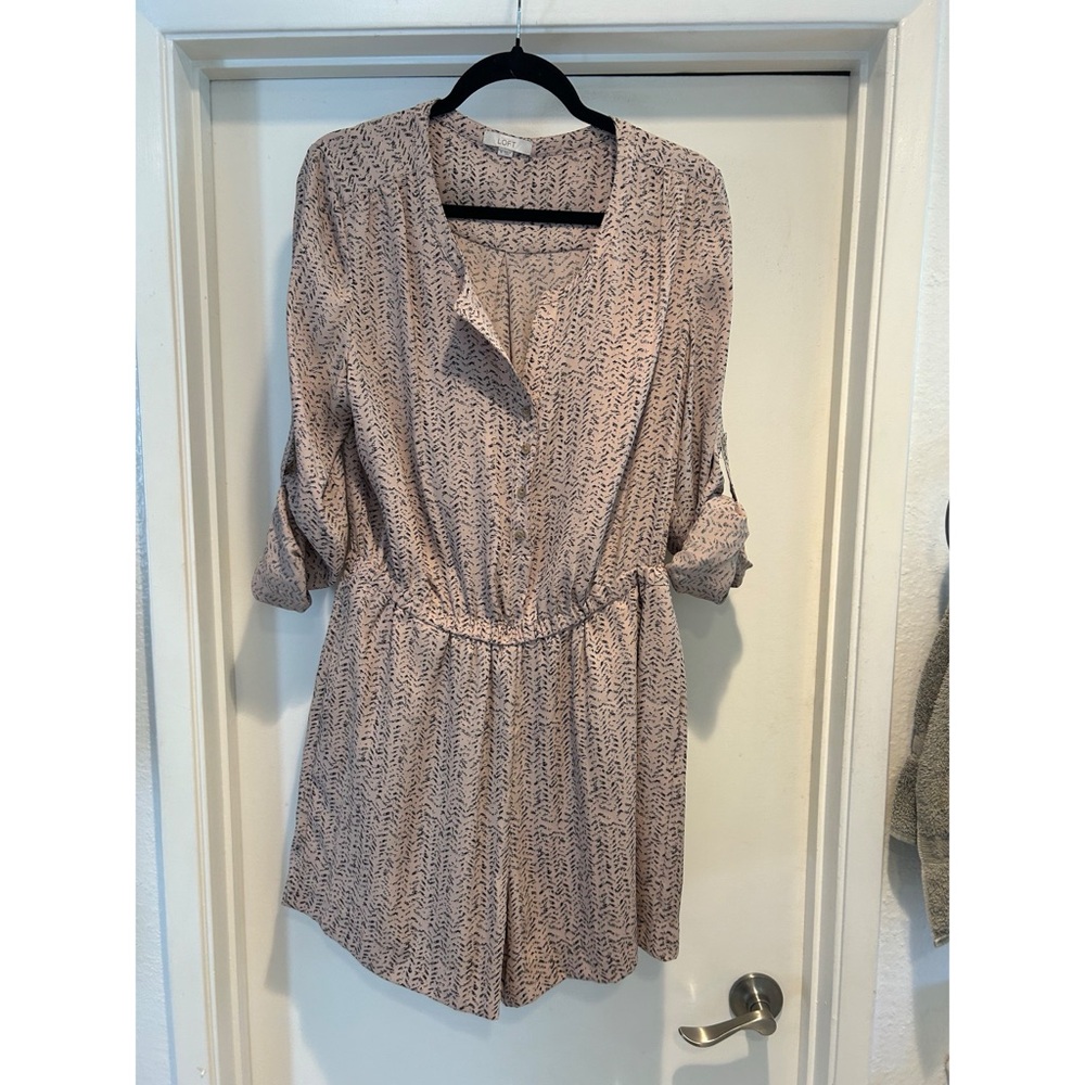 Printed Roll Sleeve Romper